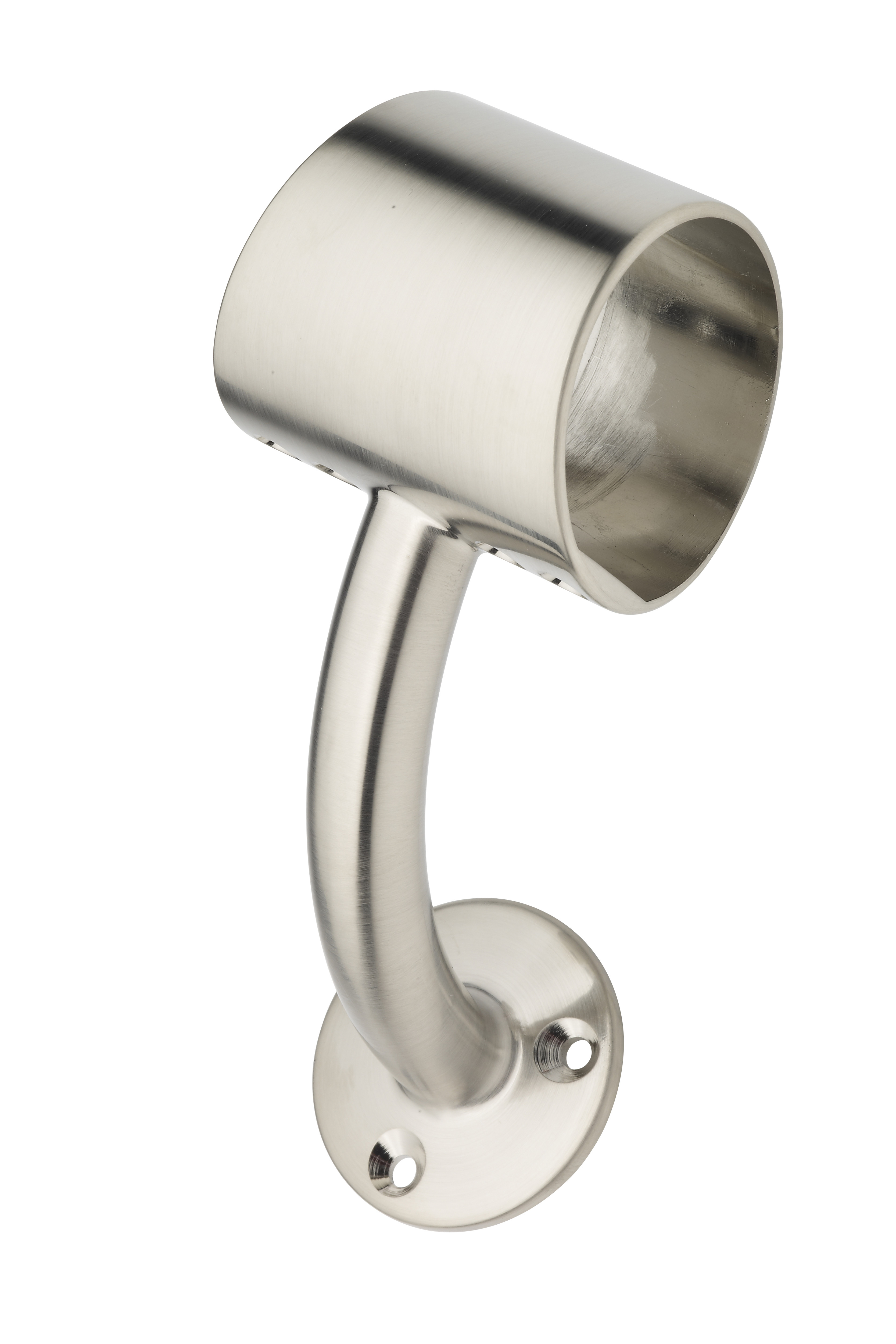 1 Fusion Wall Handrail Connector Brushed Nickel Effect