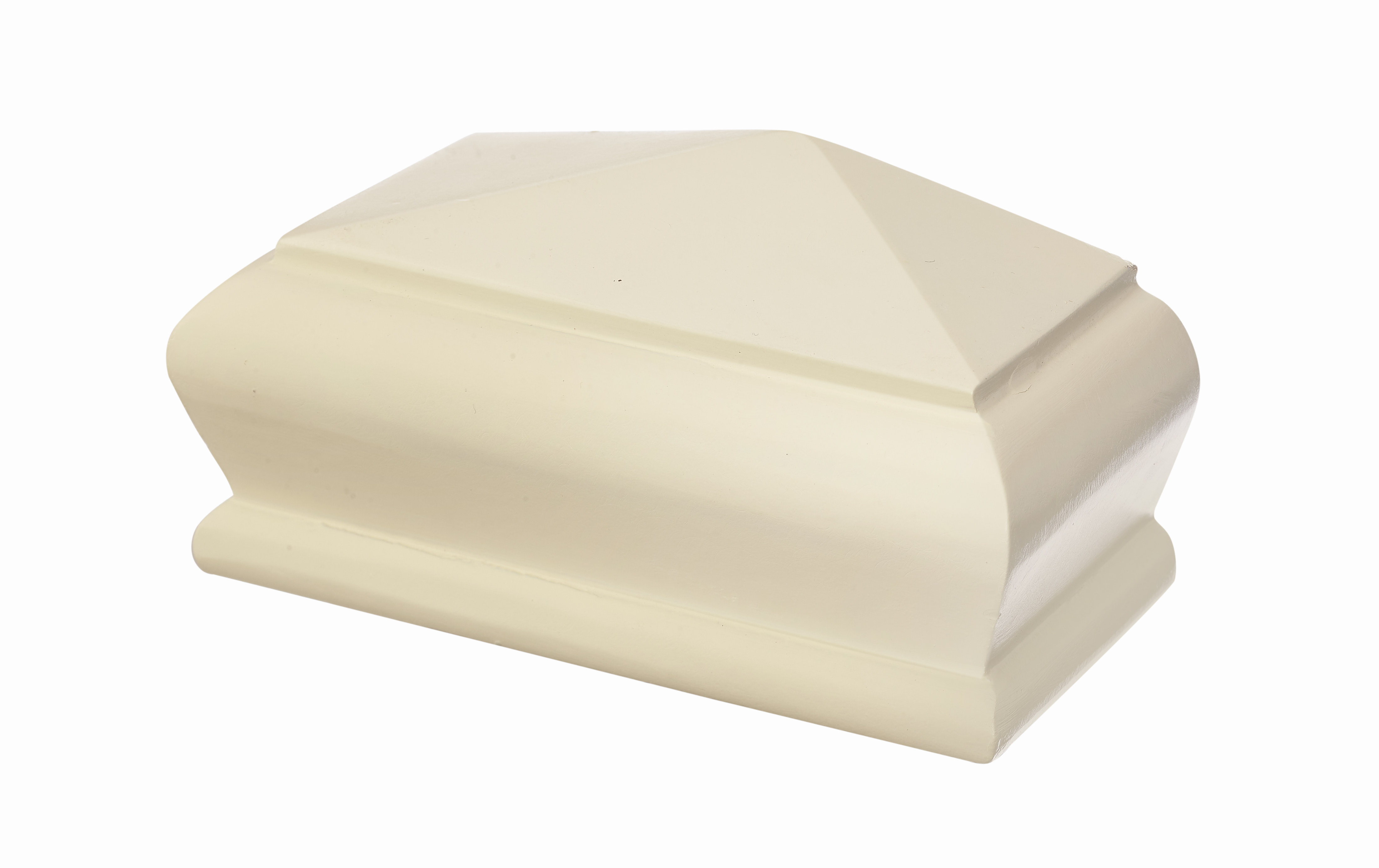 1 Smooth Primed Pyramid Half Cap for 90mm Newel